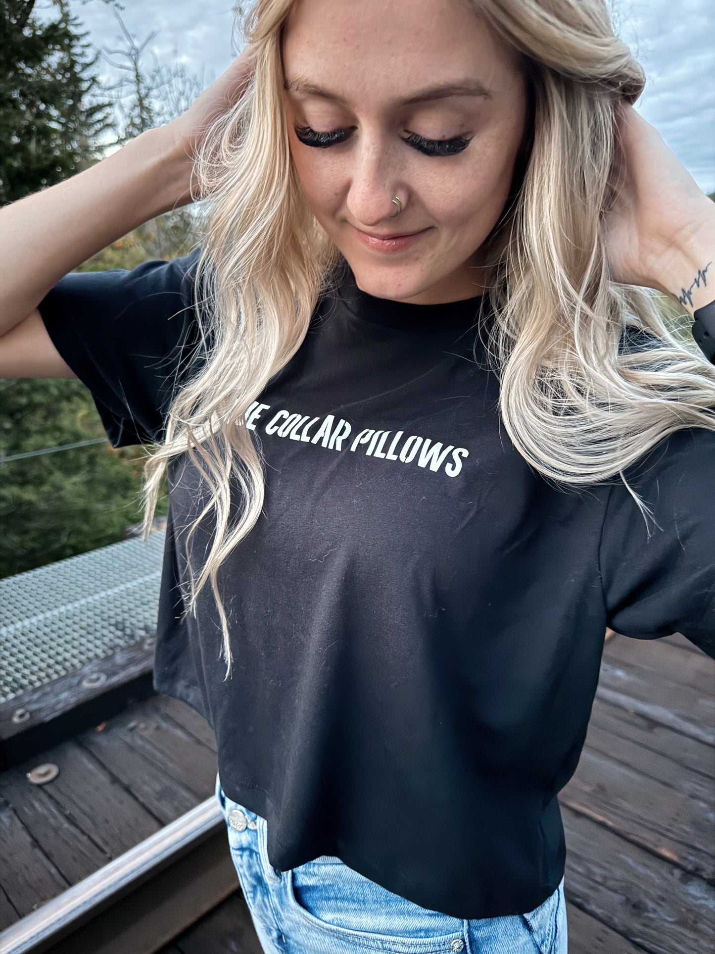 Blue Collar Pillows Semi-Crop