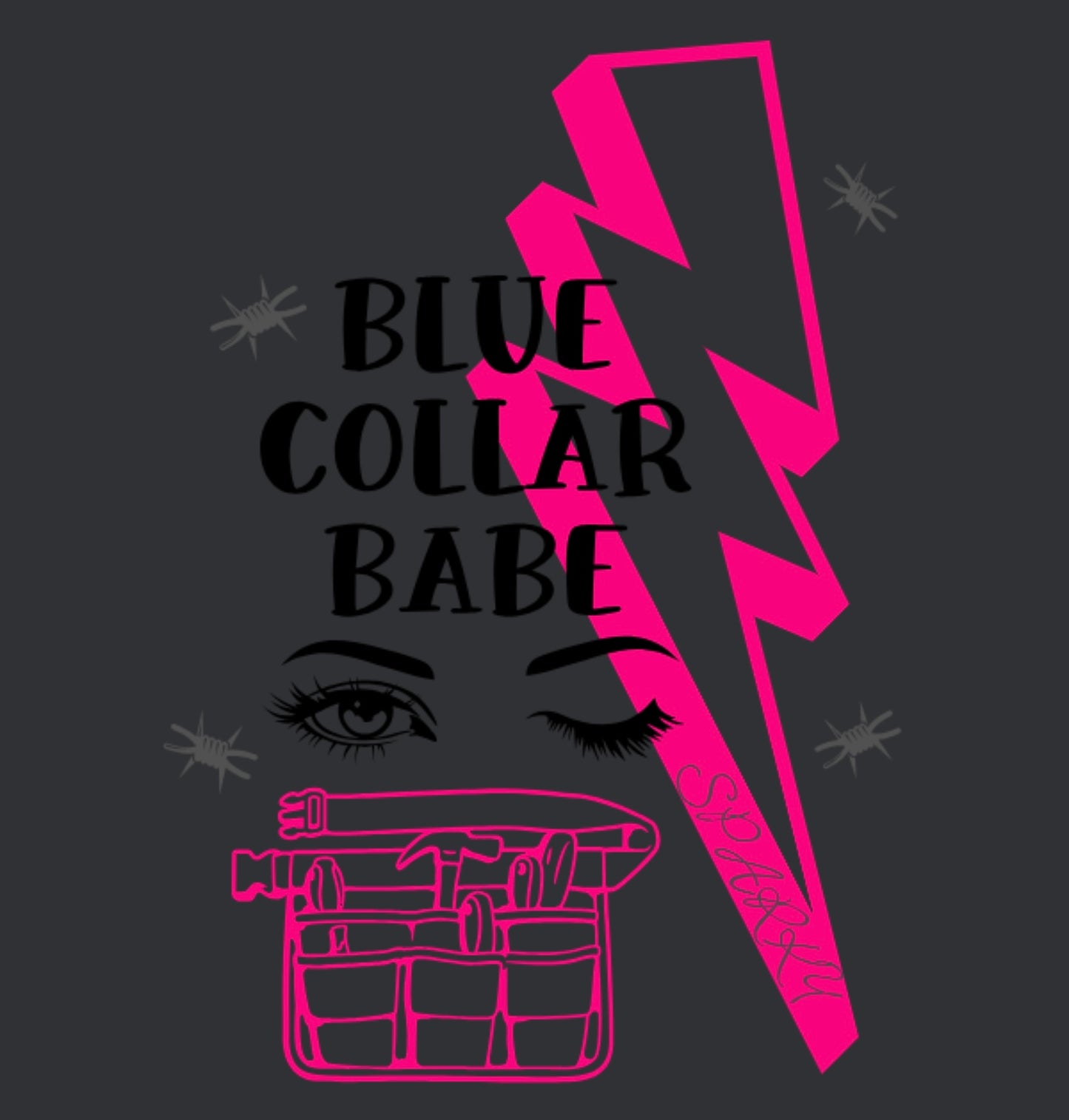 Blue Collar Babe Sparky Decal