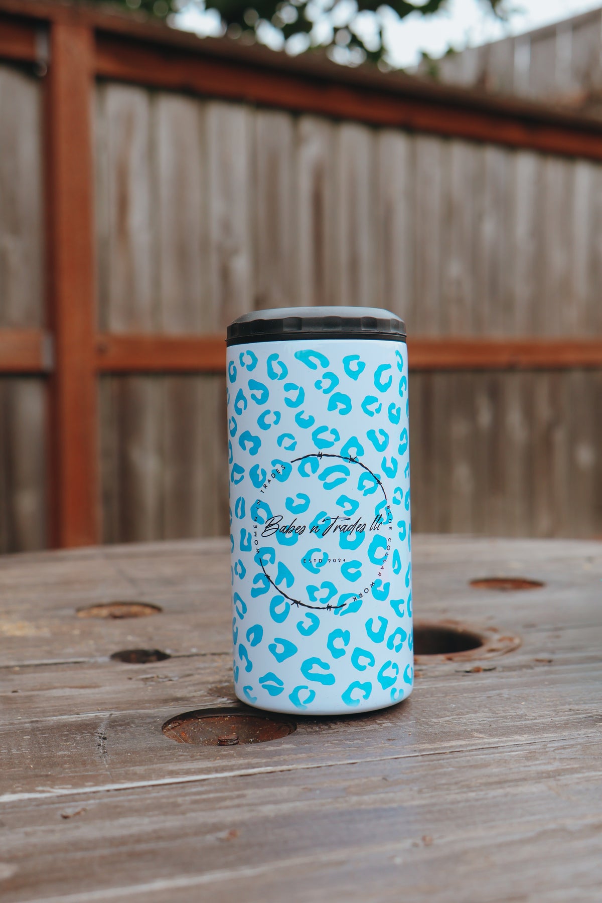 Leopard Print Can Cooler