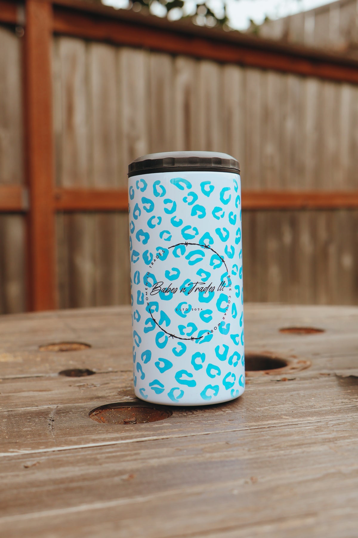 Leopard Print Can Cooler