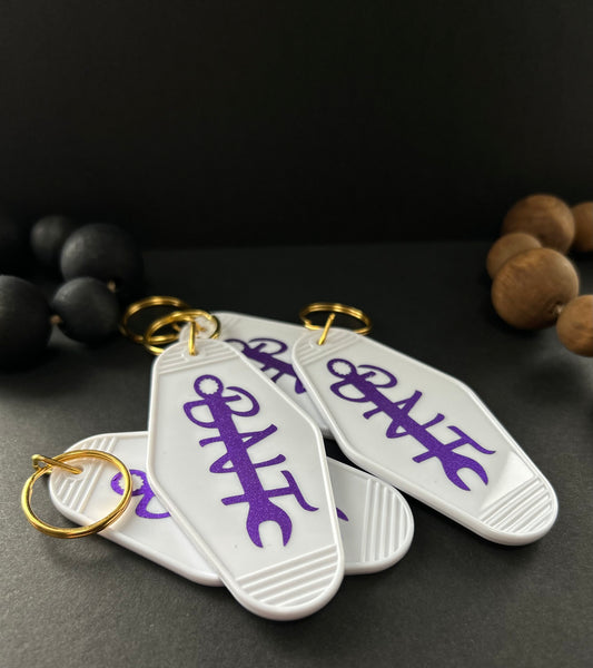 BNT White Keychain