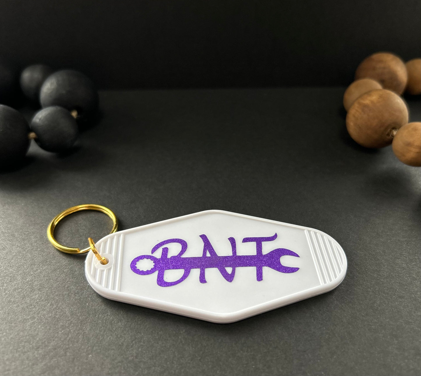 BNT White Keychain