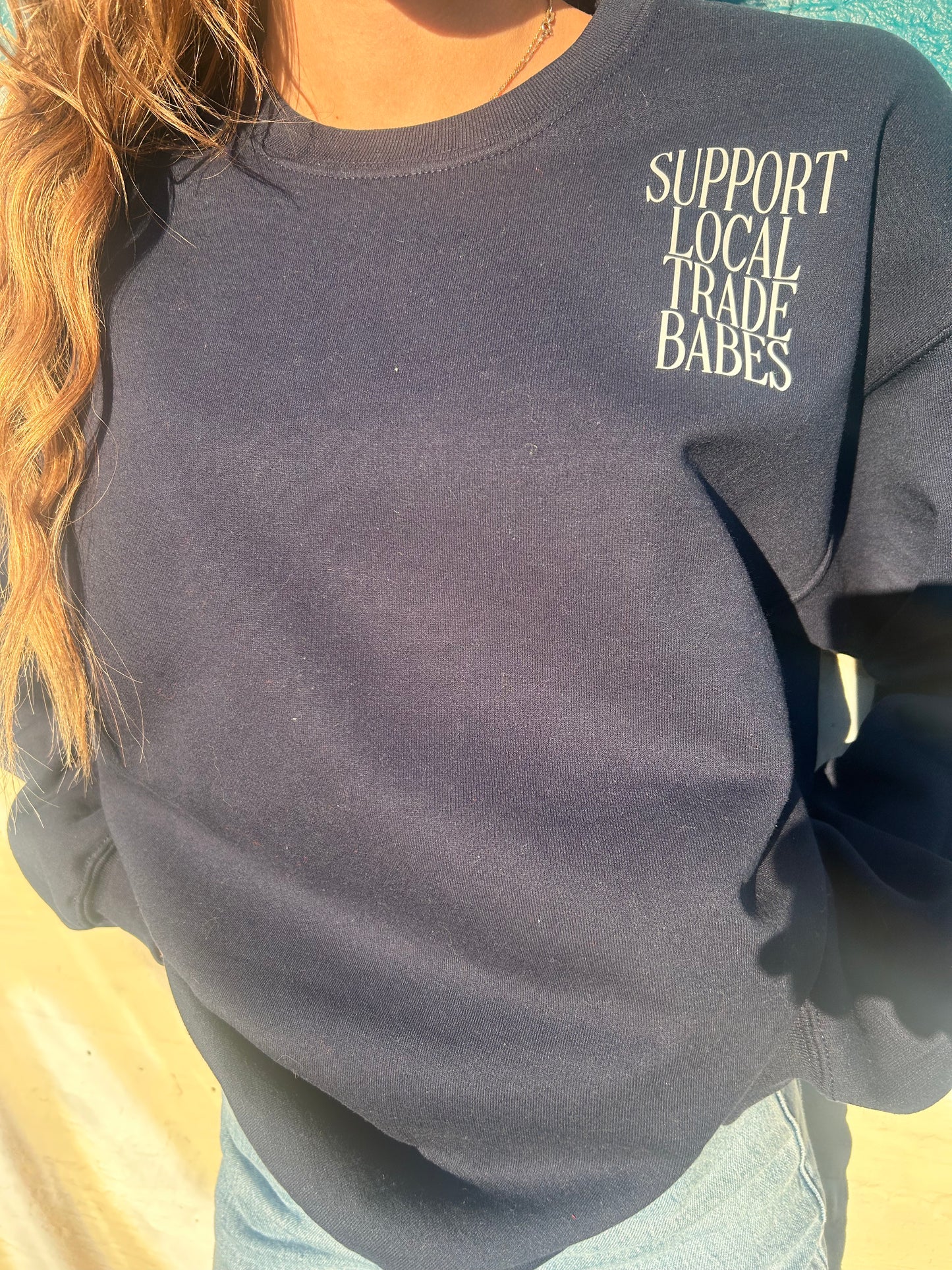 Navy Blue Operating Crew Neck